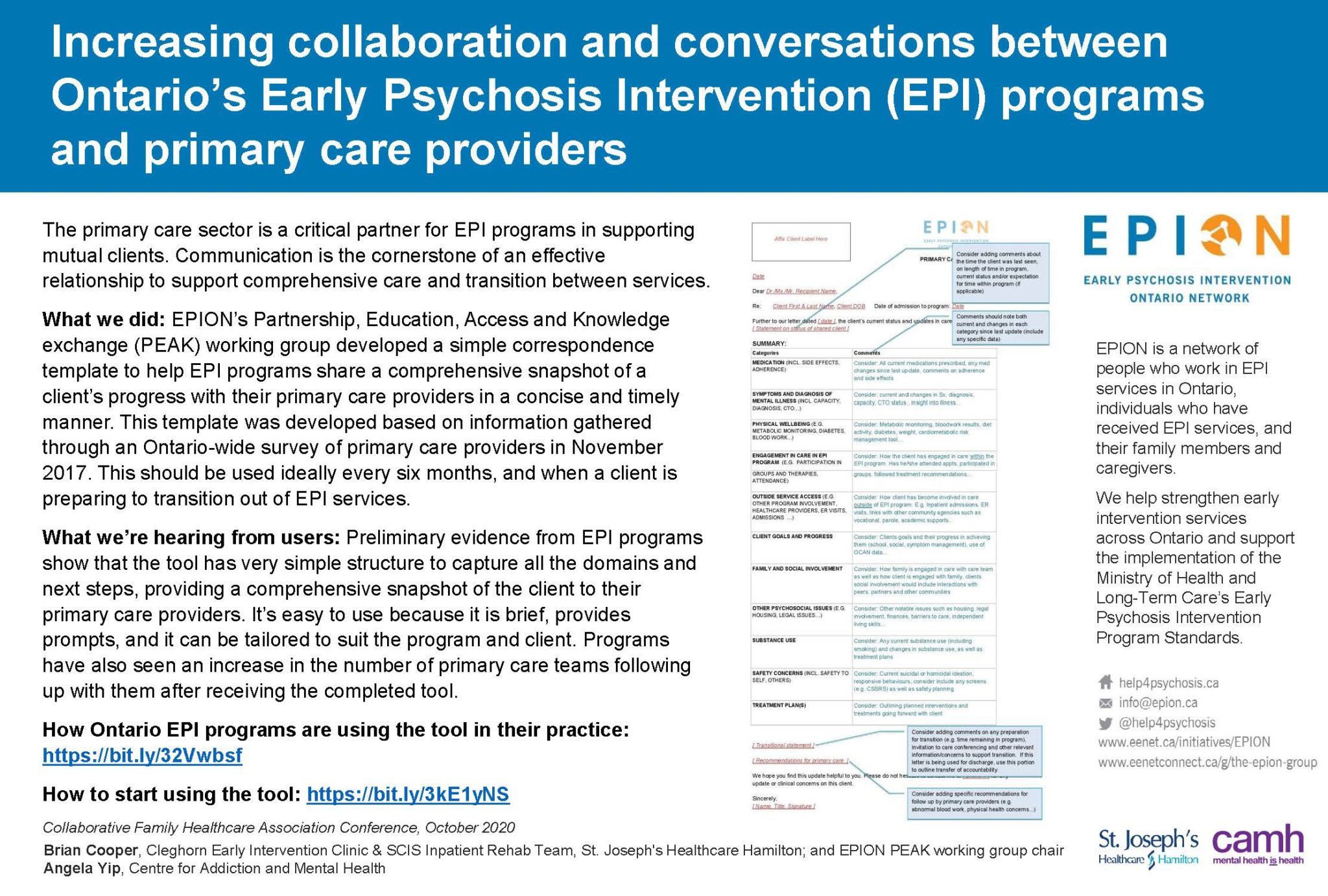 Poster 57 Increasing collaboration and conversations between Ontario